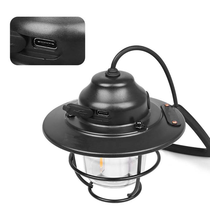 Contemporary Retro Rechargeable Waterproof Iron Silica ABS PC Strobile LED Outdoor Light For Garden | Bowlift