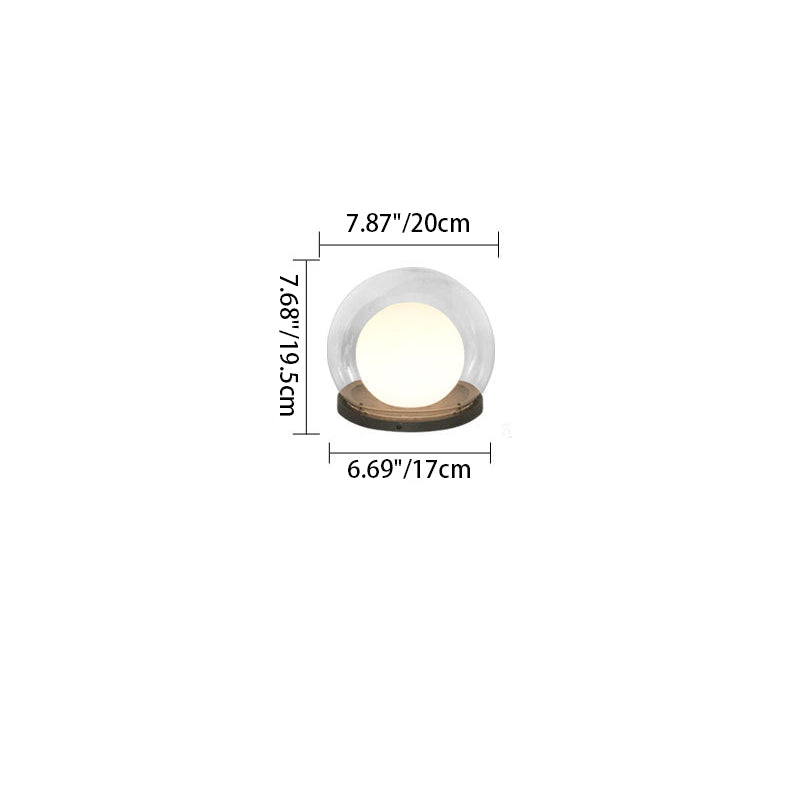 Modern Simplicity Solar Waterproof Stainless Steel PE PMMA Ball Moon 1-Light Outdoor Light For Garden | Bowlift