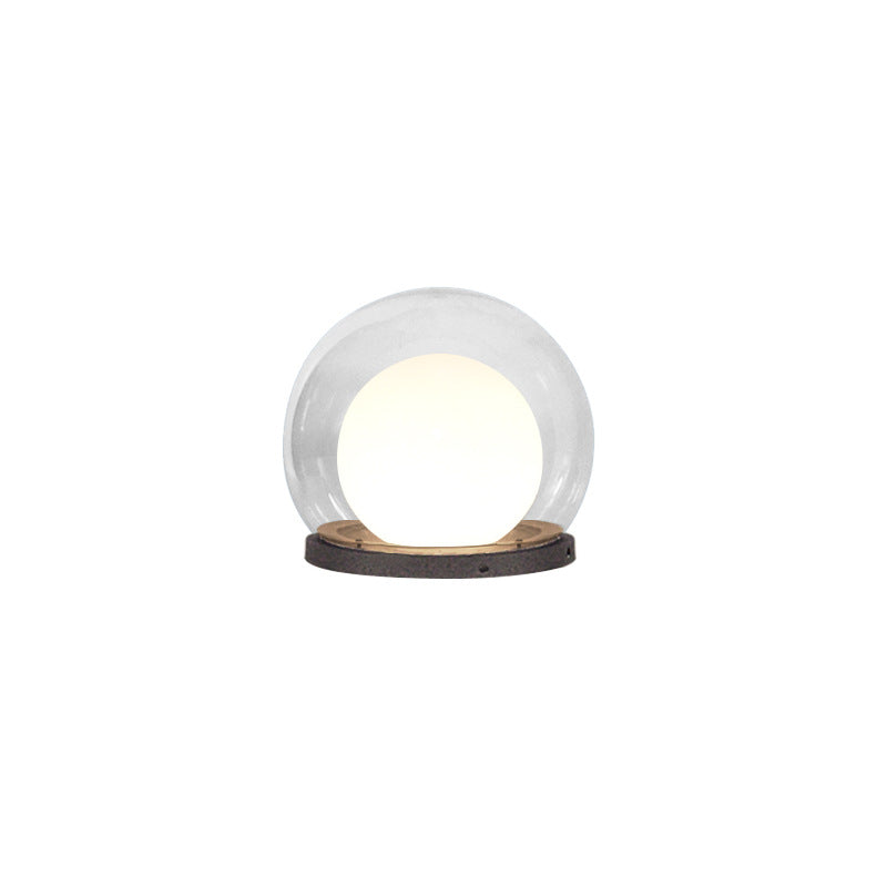 Modern Simplicity Solar Waterproof Stainless Steel PE PMMA Ball Moon 1-Light Outdoor Light For Garden | Bowlift