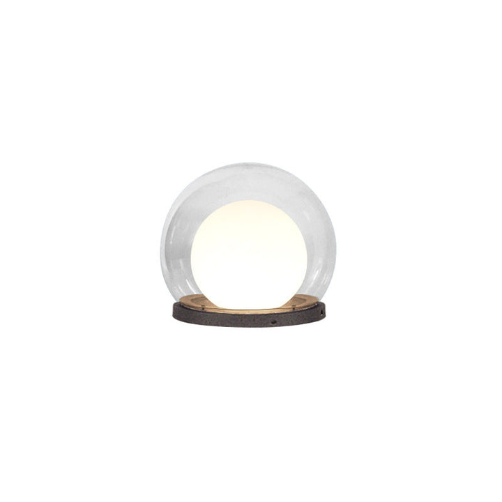 Modern Simplicity Solar Waterproof Stainless Steel PE PMMA Ball Moon 1-Light Outdoor Light For Garden | Bowlift