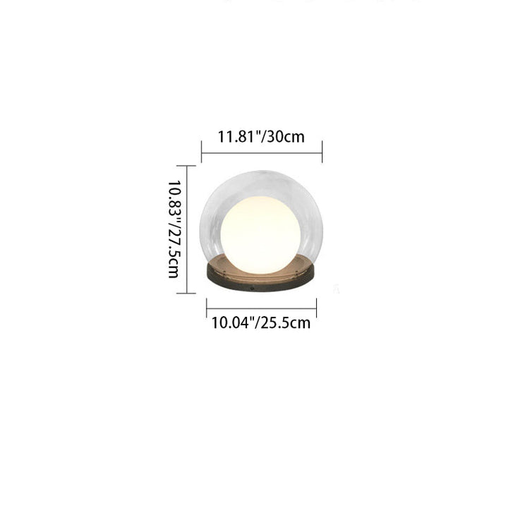 Modern Simplicity Solar Waterproof Stainless Steel PE PMMA Ball Moon 1-Light Outdoor Light For Garden | Bowlift