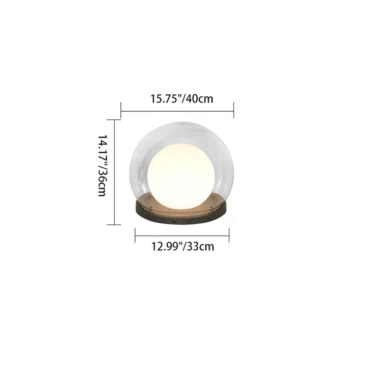 Modern Simplicity Solar Waterproof Stainless Steel PE PMMA Ball Moon 1-Light Outdoor Light For Garden | Bowlift