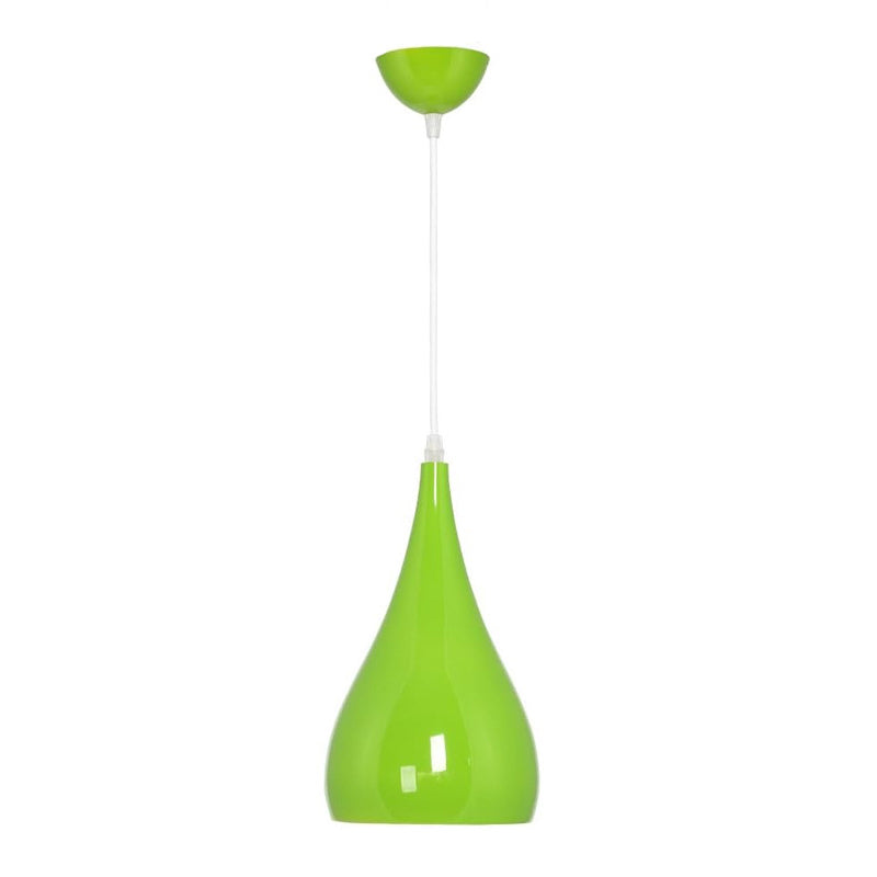 BowLift | Nordic Iron Wood Aluminum Pumpkin Water Drop 1-Light Pendant Light for Dining Room