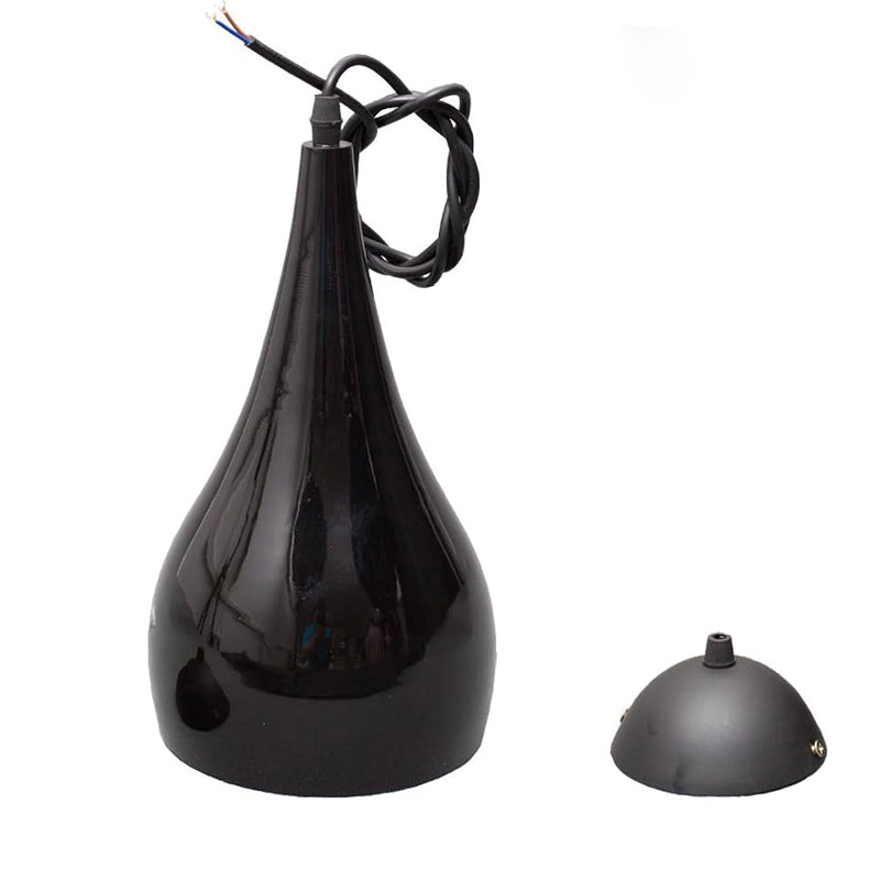 BowLift | Nordic Iron Wood Aluminum Pumpkin Water Drop 1-Light Pendant Light for Dining Room