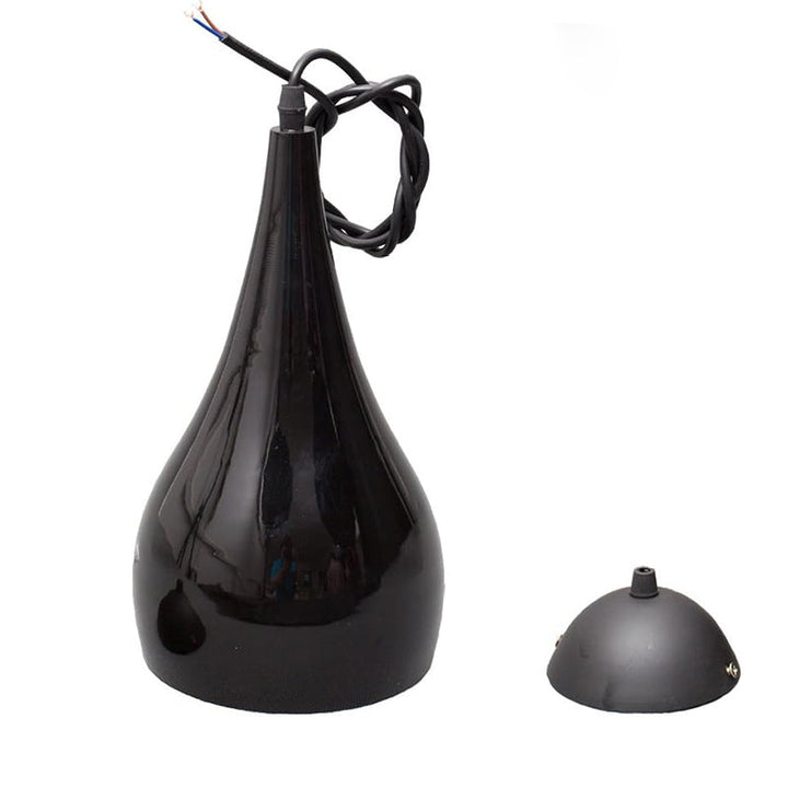 BowLift | Nordic Iron Wood Aluminum Pumpkin Water Drop 1-Light Pendant Light for Dining Room