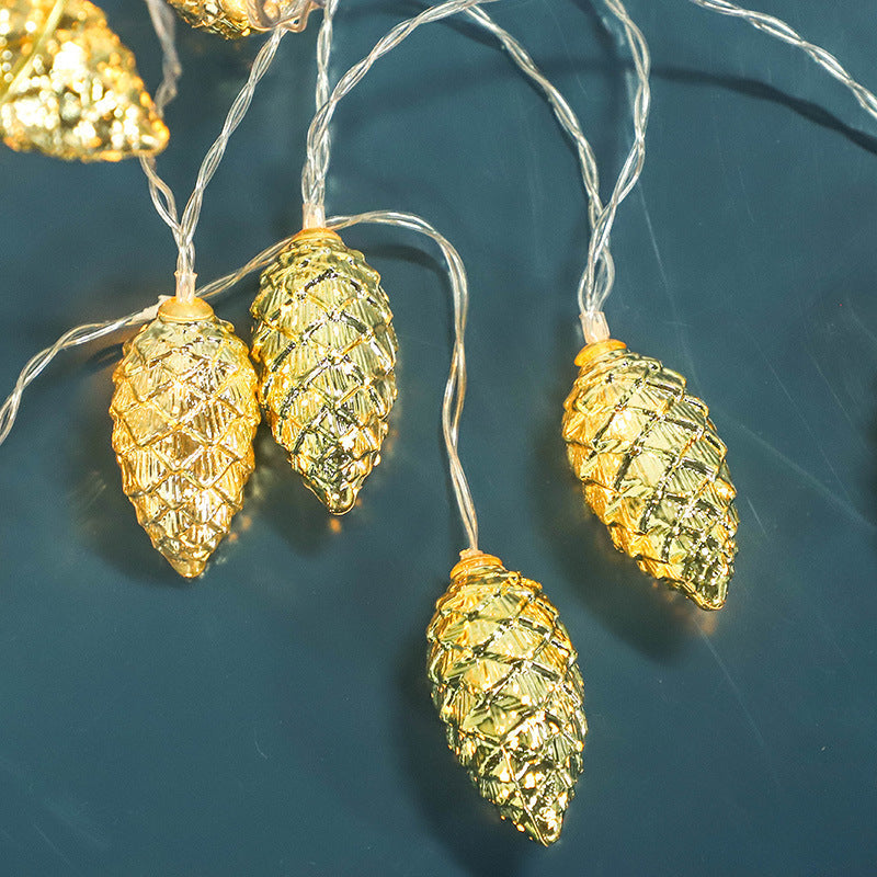 BowLift | Contemporary Creative USB Battery PE Pine Cone LED String Lights For Entertainment Room
