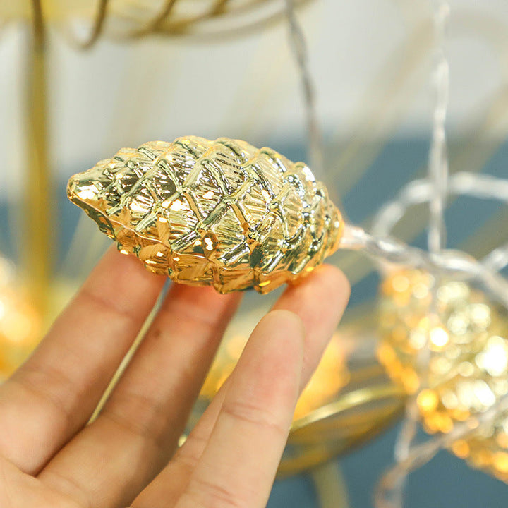 BowLift | Contemporary Creative USB Battery PE Pine Cone LED String Lights For Entertainment Room