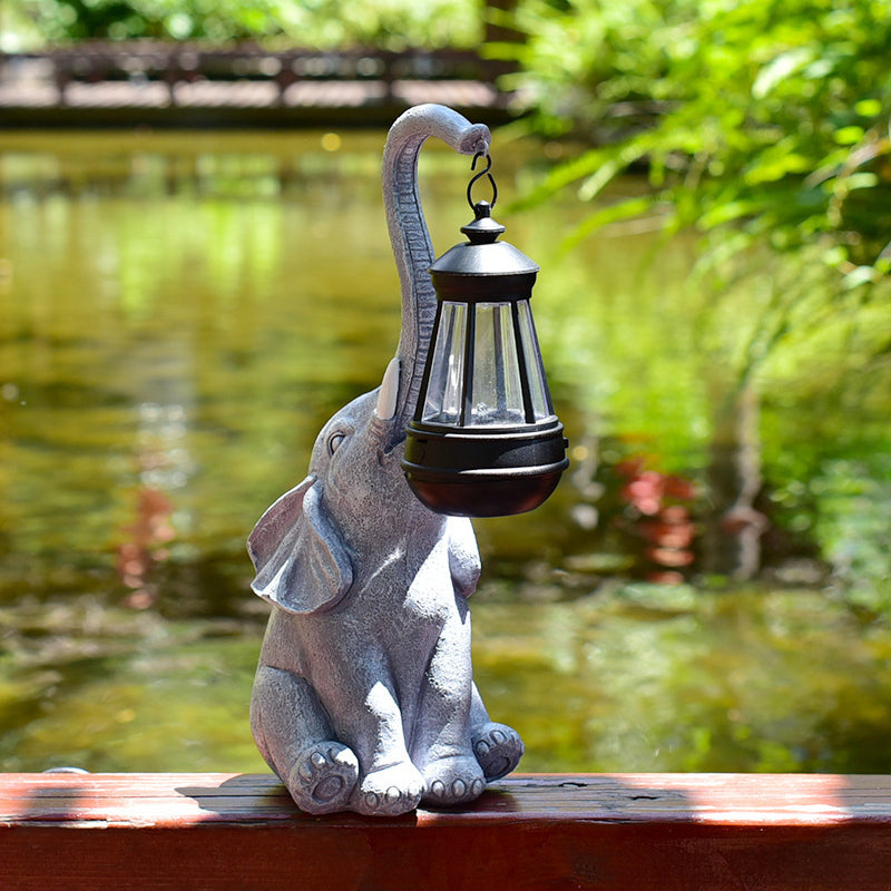 Contemporary Creative Solar Waterproof Resin Elephant LED Outdoor Light Landscape Lighting For Garden | Bowlift