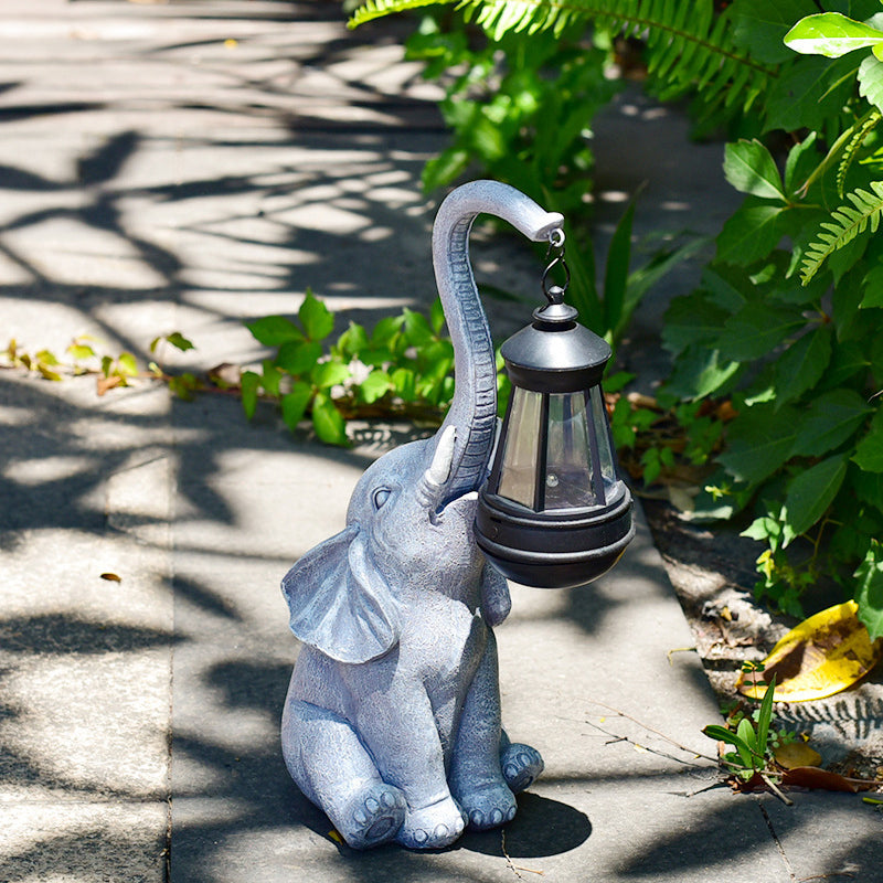 Contemporary Creative Solar Waterproof Resin Elephant LED Outdoor Light Landscape Lighting For Garden | Bowlift