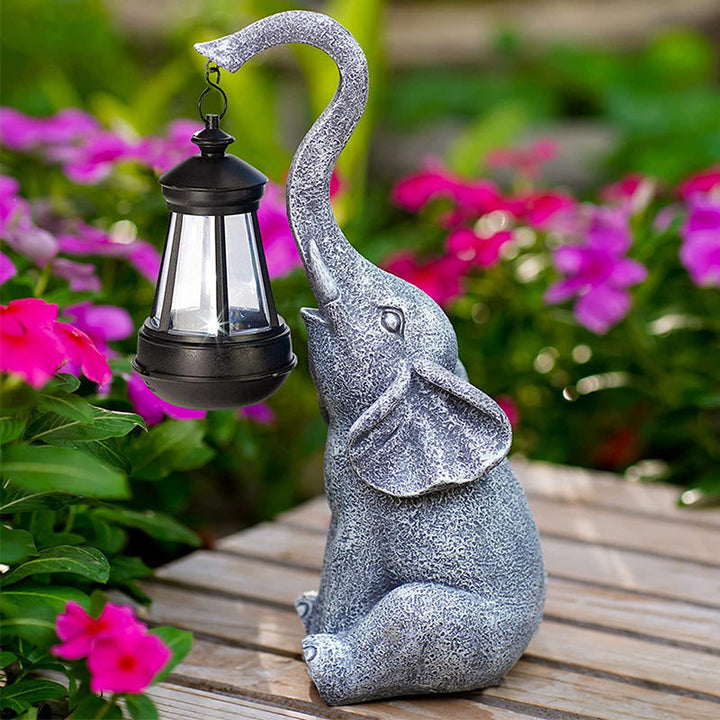 Contemporary Creative Solar Waterproof Resin Elephant LED Outdoor Light Landscape Lighting For Garden | Bowlift