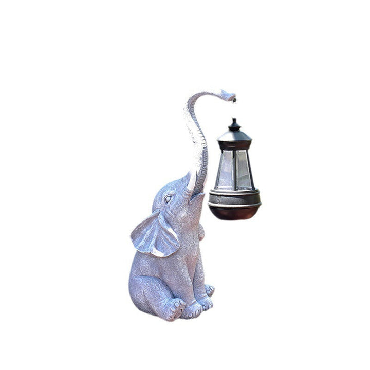 Contemporary Creative Solar Waterproof Resin Elephant LED Outdoor Light Landscape Lighting For Garden | Bowlift
