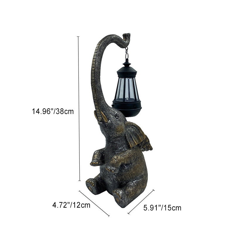 Contemporary Creative Solar Waterproof Resin Elephant LED Outdoor Light Landscape Lighting For Garden | Bowlift