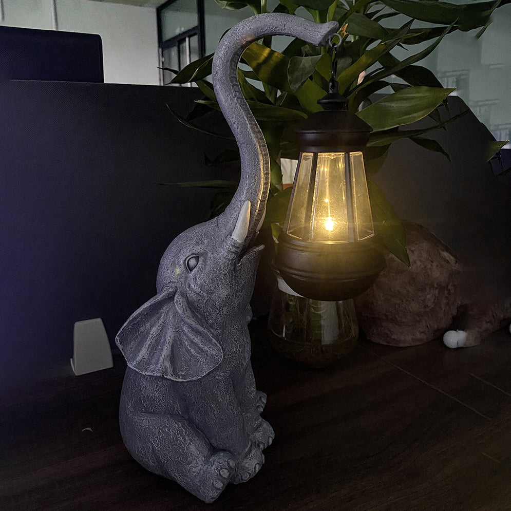 Contemporary Creative Solar Waterproof Resin Elephant LED Outdoor Light Landscape Lighting For Garden | Bowlift