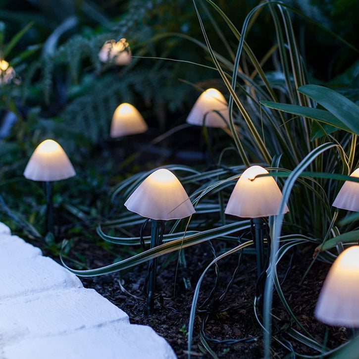 Contemporary Creative Solar Battery Waterproof PVC Mushroom LED Outdoor Light Landscape Lighting For Garden | Bowlift