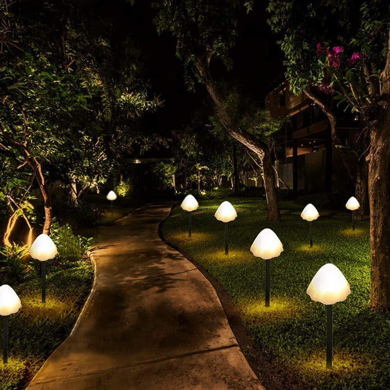Contemporary Creative Solar Battery Waterproof PVC Mushroom LED Outdoor Light Landscape Lighting For Garden | Bowlift