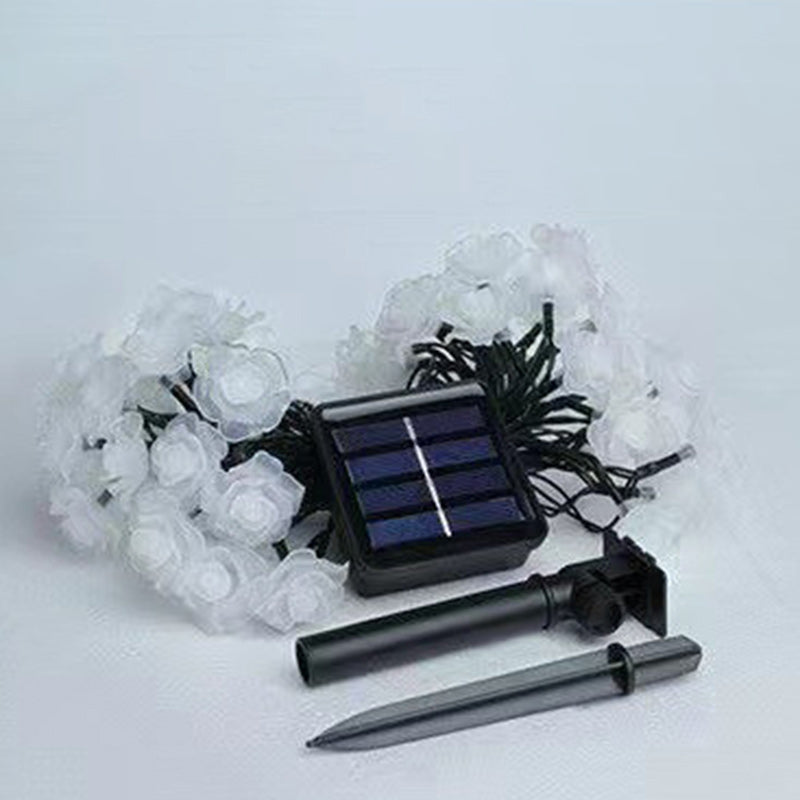 BowLift | Modern Art Deco Solar Battery Waterproof PVC Rose Romantic Decoration LED String Light For Garden