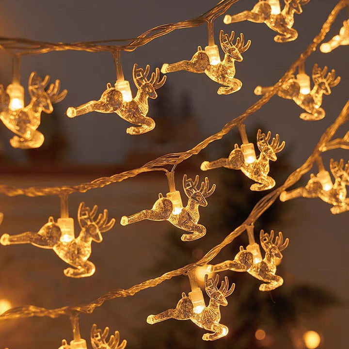 BowLift | Modern Art Deco Battery USB PVC Deer Snow Star Christmas Tree Decoration LED String Light For Entertainment Room