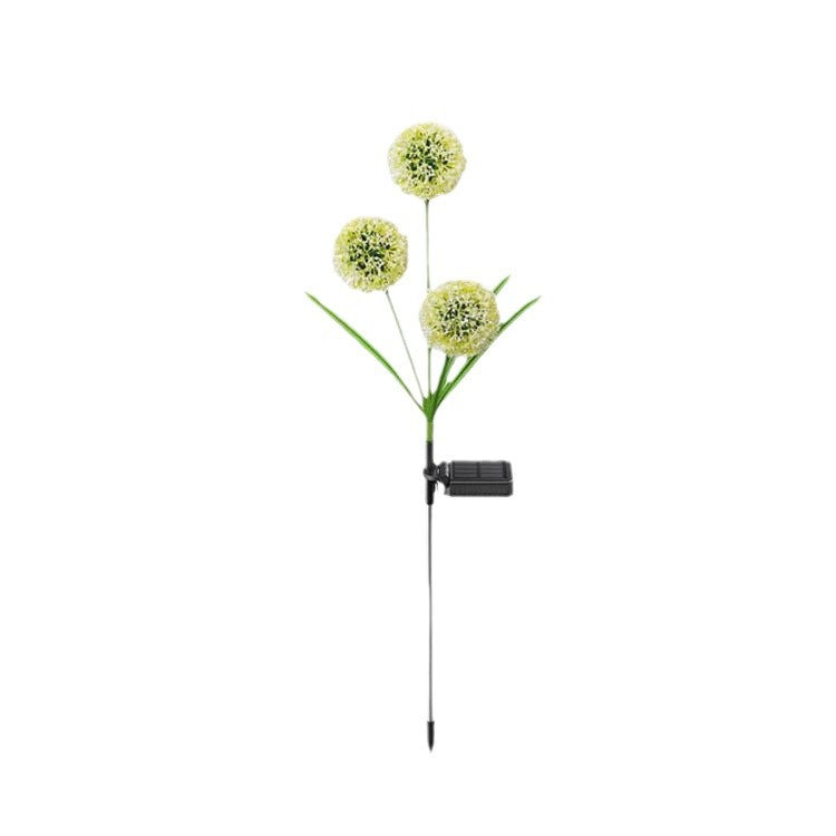 Modern Art Deco Solar Waterproof Stainless Steel ABS Copper Wire Dandelion Plant Ball Ground Plug LED Outdoor Light Landscape Lighting For Garden | Bowlift