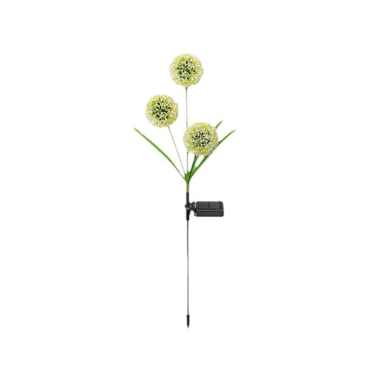 Modern Art Deco Solar Waterproof Stainless Steel ABS Copper Wire Dandelion Plant Ball Ground Plug LED Outdoor Light Landscape Lighting For Garden | Bowlift