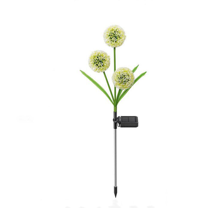 Modern Art Deco Solar Waterproof Stainless Steel ABS Copper Wire Dandelion Plant Ball Ground Plug LED Outdoor Light Landscape Lighting For Garden | Bowlift