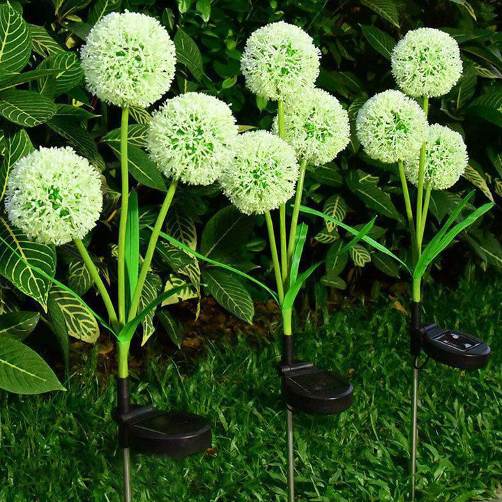 Modern Art Deco Solar Waterproof Stainless Steel ABS Copper Wire Dandelion Plant Ball Ground Plug LED Outdoor Light Landscape Lighting For Garden | Bowlift