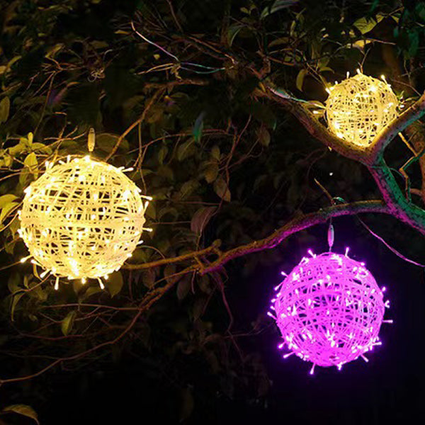Modern Art Deco Waterproof PVC Hanging Ball Decoration LED Outdoor Pendant Light Outdoor Light For Garden | Bowlift
