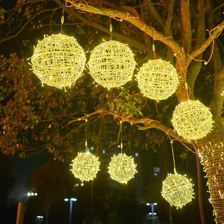 Modern Art Deco Waterproof PVC Hanging Ball Decoration LED Outdoor Pendant Light Outdoor Light For Garden | Bowlift