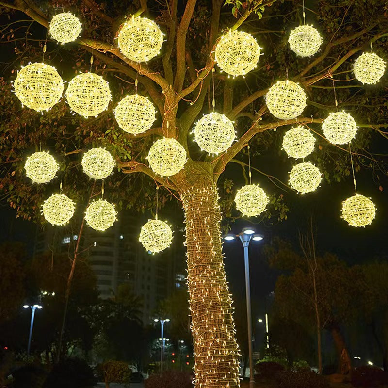 Modern Art Deco Waterproof PVC Hanging Ball Decoration LED Outdoor Pendant Light Outdoor Light For Garden | Bowlift