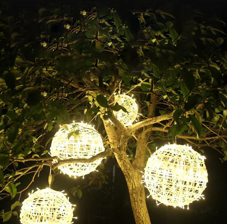 Modern Art Deco Waterproof PVC Hanging Ball Decoration LED Outdoor Pendant Light Outdoor Light For Garden | Bowlift