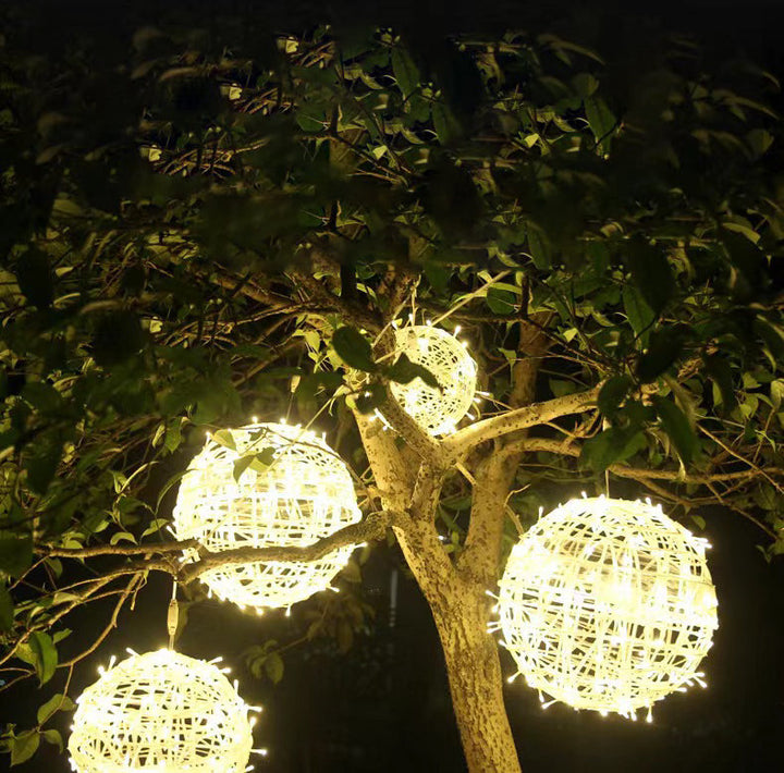 Modern Art Deco Waterproof PVC Hanging Ball Decoration LED Outdoor Pendant Light Outdoor Light For Garden | Bowlift