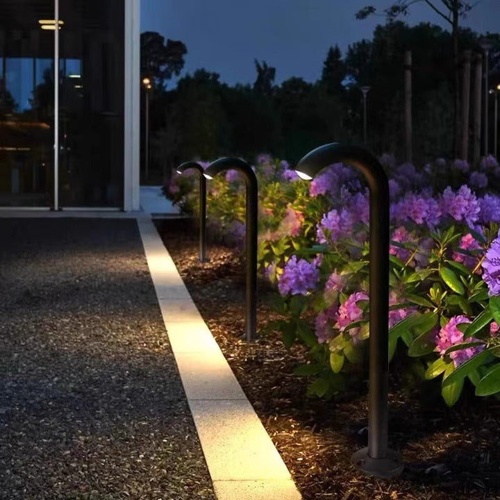Contemporary Industrial Waterproof Aluminum Reinforced Glass Bent Tube LED Outdoor Light Landscape Lighting For Garden | Bowlift