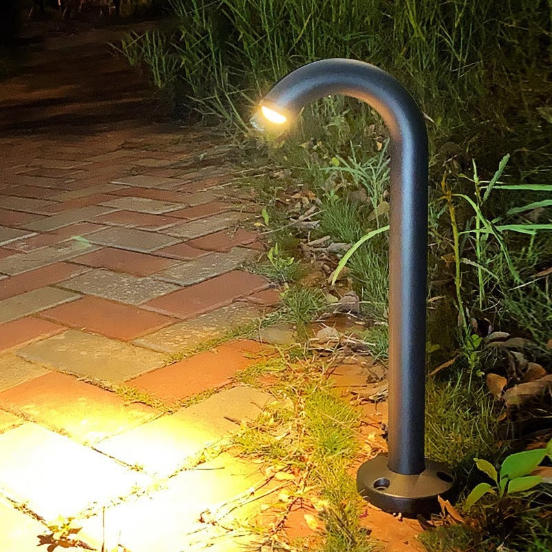 Contemporary Industrial Waterproof Aluminum Reinforced Glass Bent Tube LED Outdoor Light Landscape Lighting For Garden | Bowlift