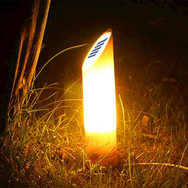 Contemporary Creative Waterproof Solar Resin Bamboo LED Landscape Lighting Outdoor Light For Garden | Bowlift