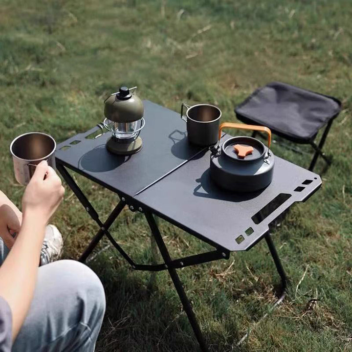 Modern Minimalist Rectangular Carbon Steel Foldable Folding Table For Outdoor | Bowlift