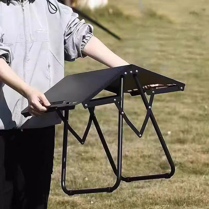Modern Minimalist Rectangular Carbon Steel Foldable Folding Table For Outdoor | Bowlift