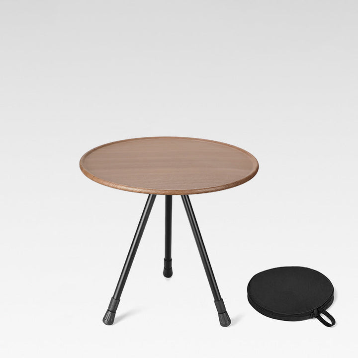 Modern Simplicity Aluminum Alloy ABS Round Foldable Outdoor Coffee Table 1-Tray Pocket Lamp Holder For Outdoor | Bowlift