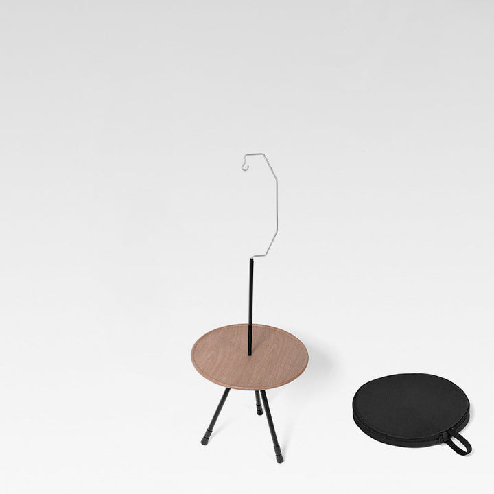 Modern Simplicity Aluminum Alloy ABS Round Foldable Outdoor Coffee Table 1-Tray Pocket Lamp Holder For Outdoor | Bowlift
