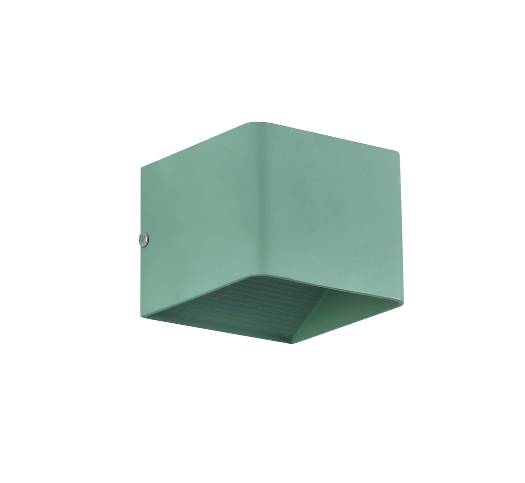LumiBox - Square LED Wall Lamp | Modern Design in Bowliftack, White and Green for Bedroom and Living Room | Bowlift