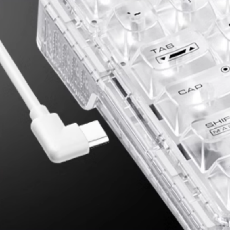 BowLift | Wired Transparent Keycap Casket Mechanical Keyboard