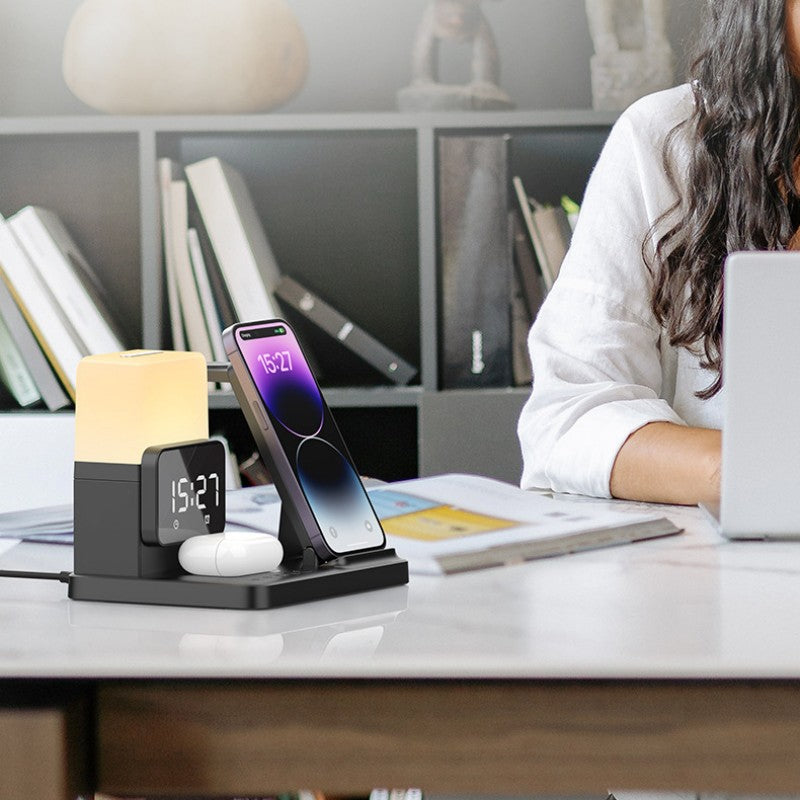 BowLift | Multi-Functional Night Light Clock Wireless Charger