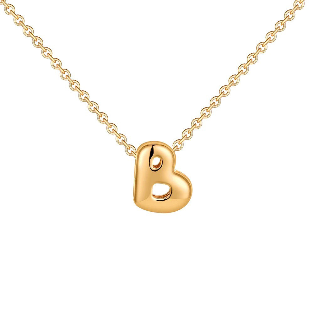 BowLift | Dainty Bubble Letter Initial Necklace