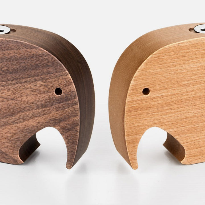 BowLift | Push-To-Dispense Solid Wood Elephant Toothpick Holder
