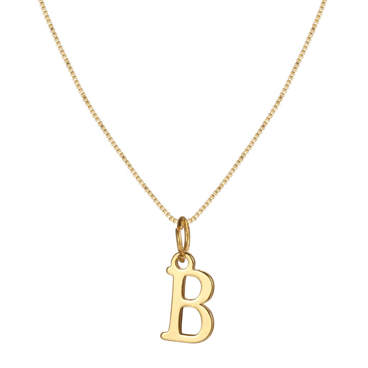 BowLift | 14k Minimal Serif Initial Necklace
