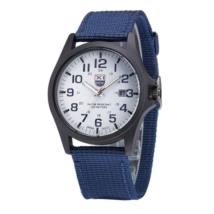 BowLift | Military Style Robust Watch with Illuminated Dial, Waterproof, Stopwatch and Date Display