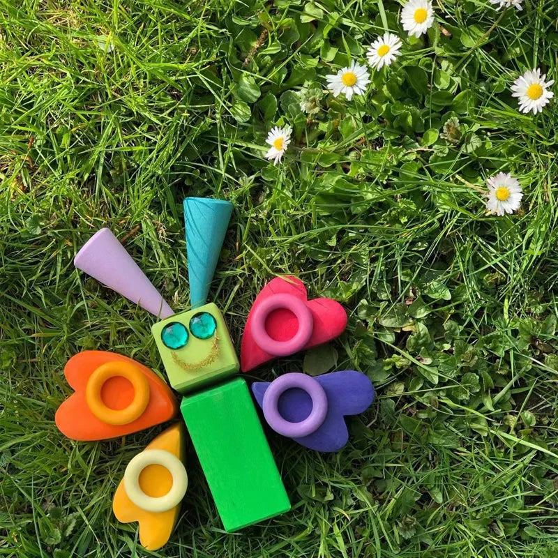 BowLift | Creative Play Fun – Colorful Wooden Building Blocks