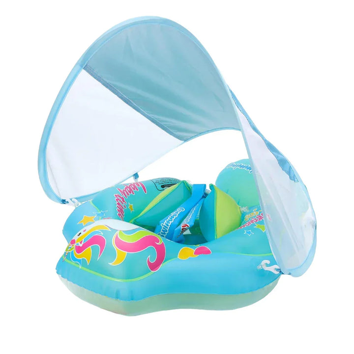 Inflatable Baby Swim Ring with Sunshade - Safe and Comfortable | Bowlift