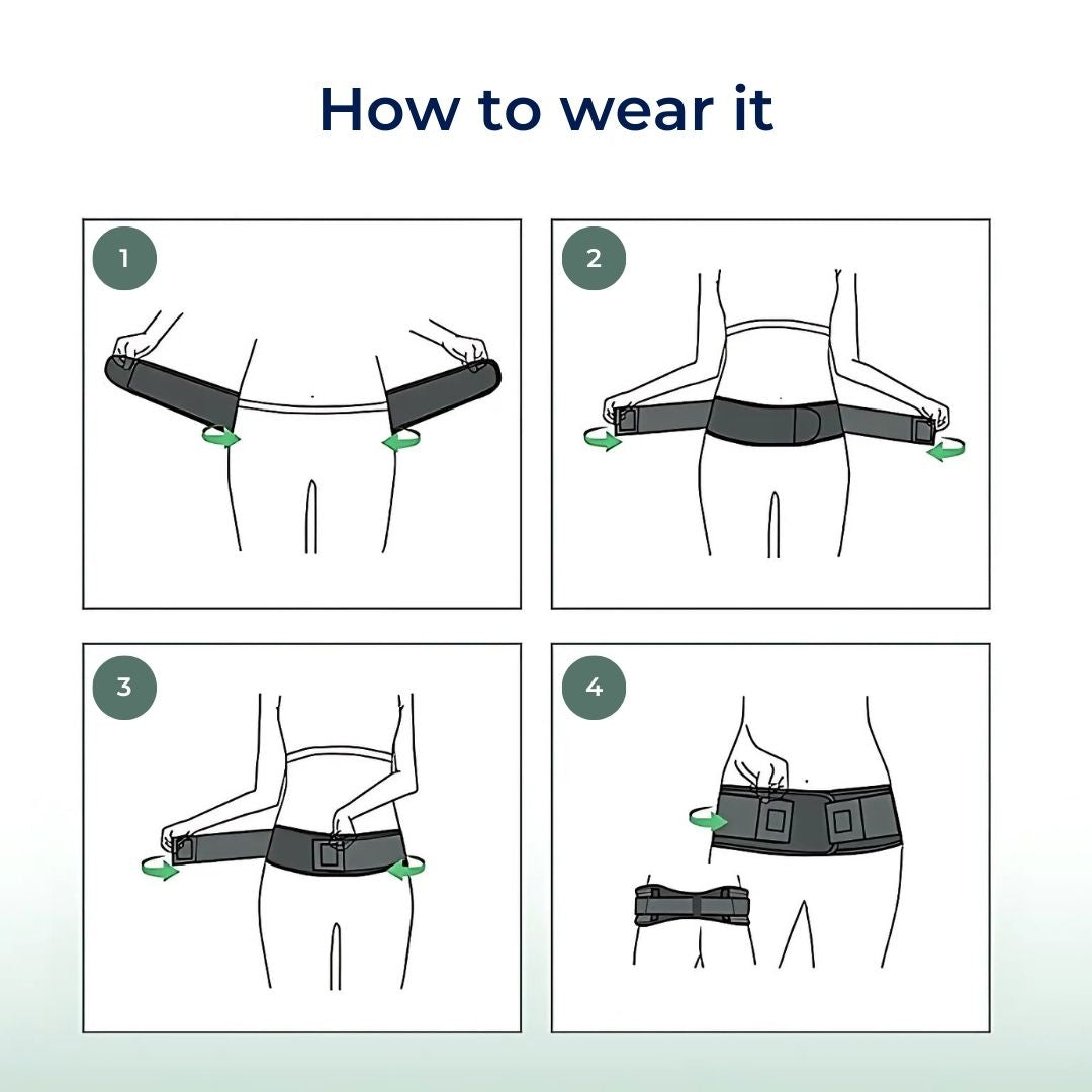 BackGuard Lumbar Support Belt | Lower Back Pain Relief - Adjustable Fit for Posture Correction - Injury Prevention - Active Use Bowlift