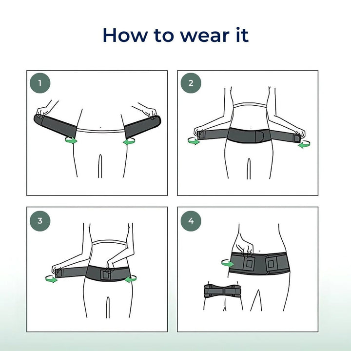 BackGuard Lumbar Support Belt | Lower Back Pain Relief - Adjustable Fit for Posture Correction - Injury Prevention - Active Use Bowlift
