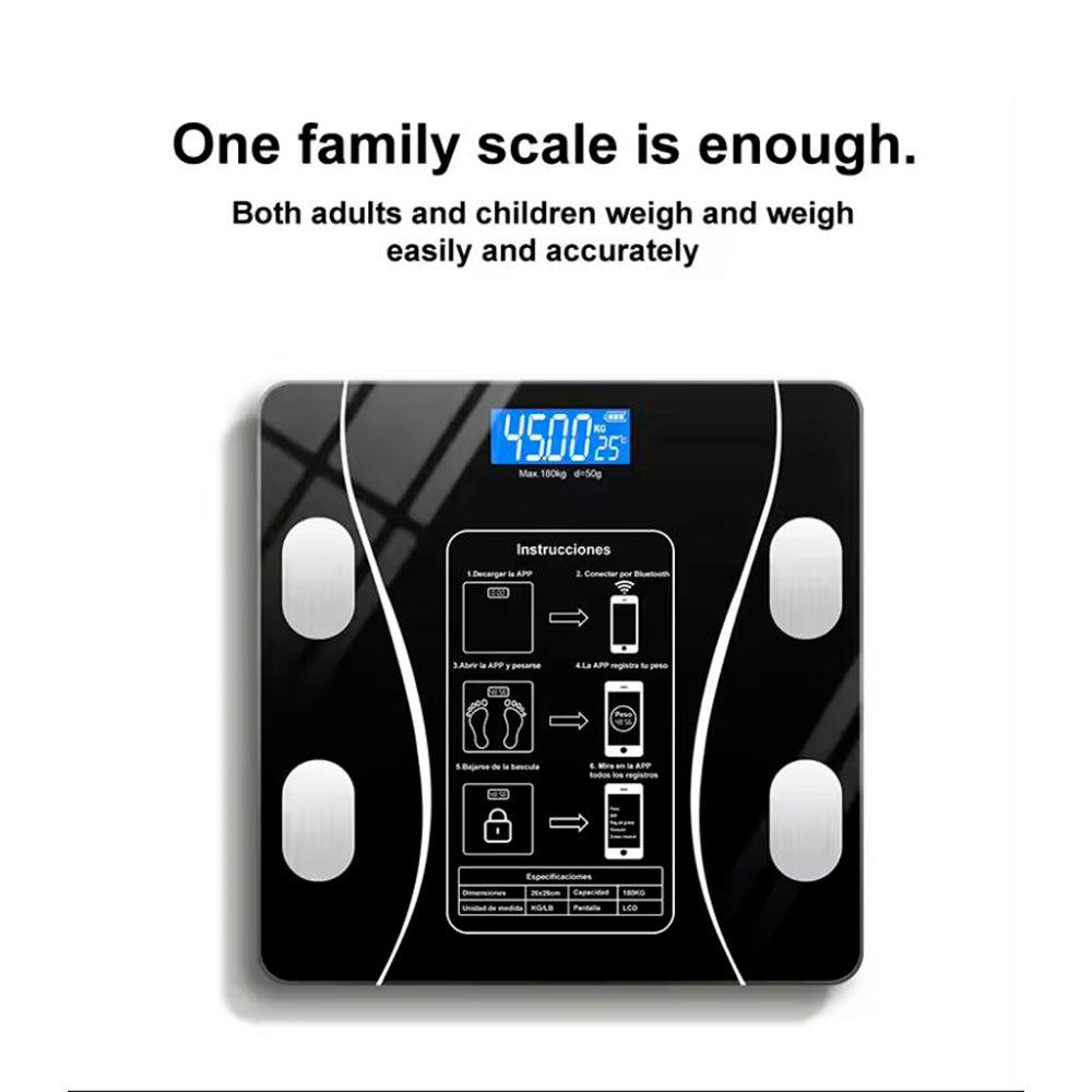 Body Scale (180 kg) Pro - BMI Function & Bluetooth | Bowlift