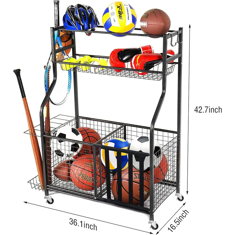 BowLift | Golf Organizer Utility Stand And Other Sports Equipment Shelf Organization For Balls Garage Holder Diy Ball Hat Storage Rack